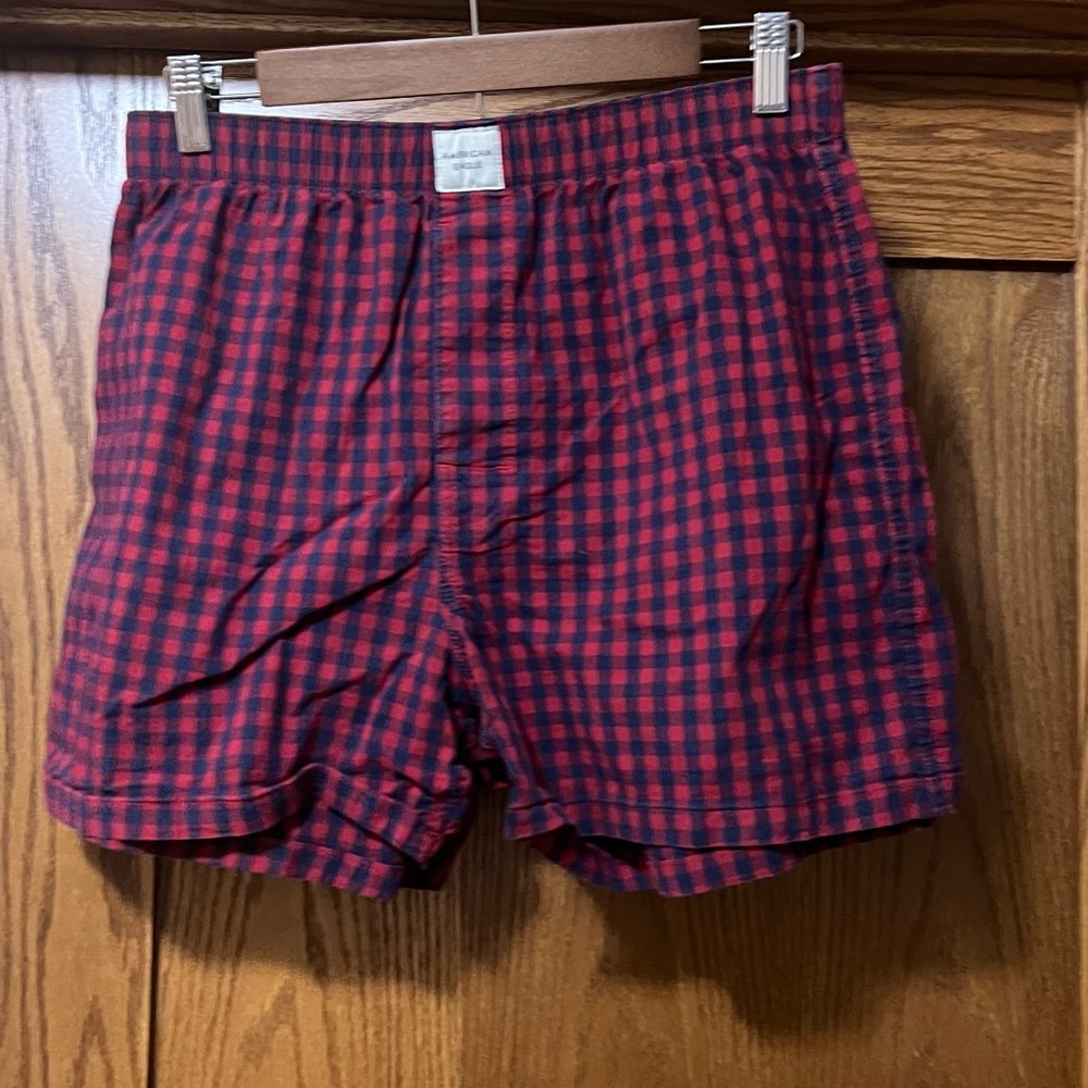 American Eagle Outfitters Red and Blue Checkered Boxers